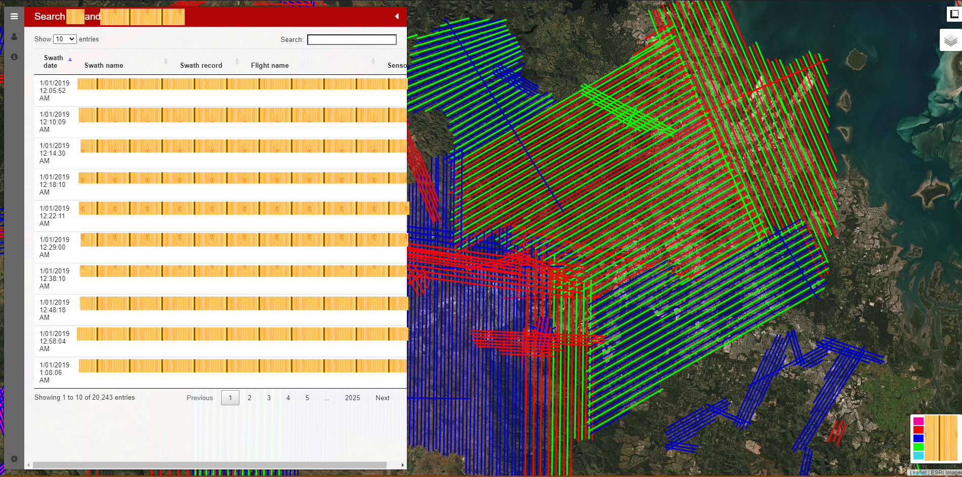 LiDAR flightlines example