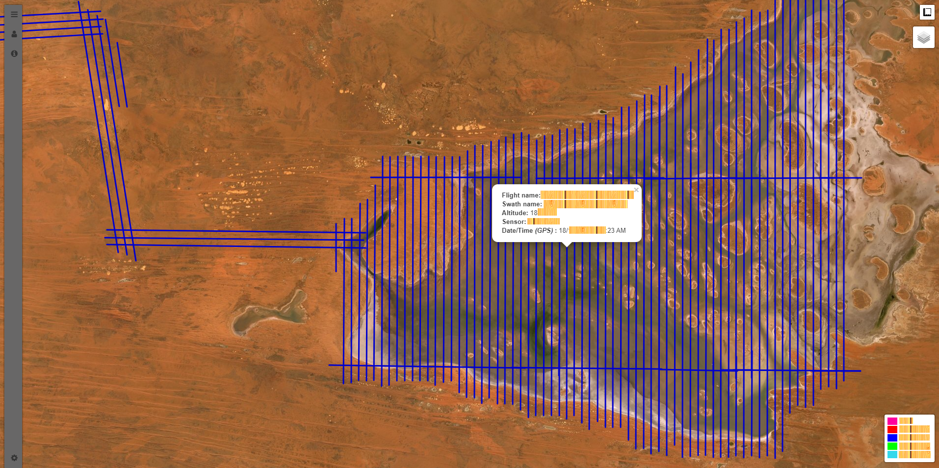 LiDAR flightlines alternate view